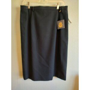 Mondi Women Sz 14 Skirt Pencil Straight Wool Black Skirt NWT